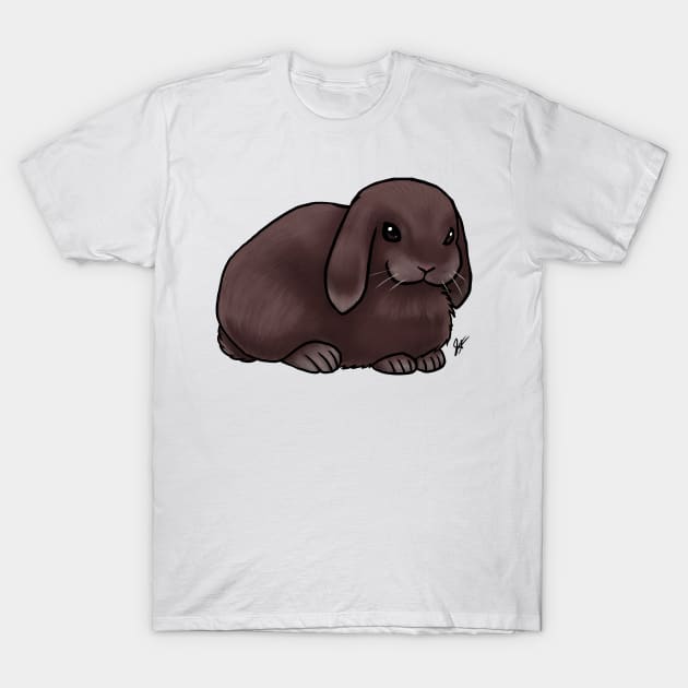 Small Mammal - Rabbit - Holland Lop Brown T-Shirt by Jen's Dogs Custom Gifts and Designs